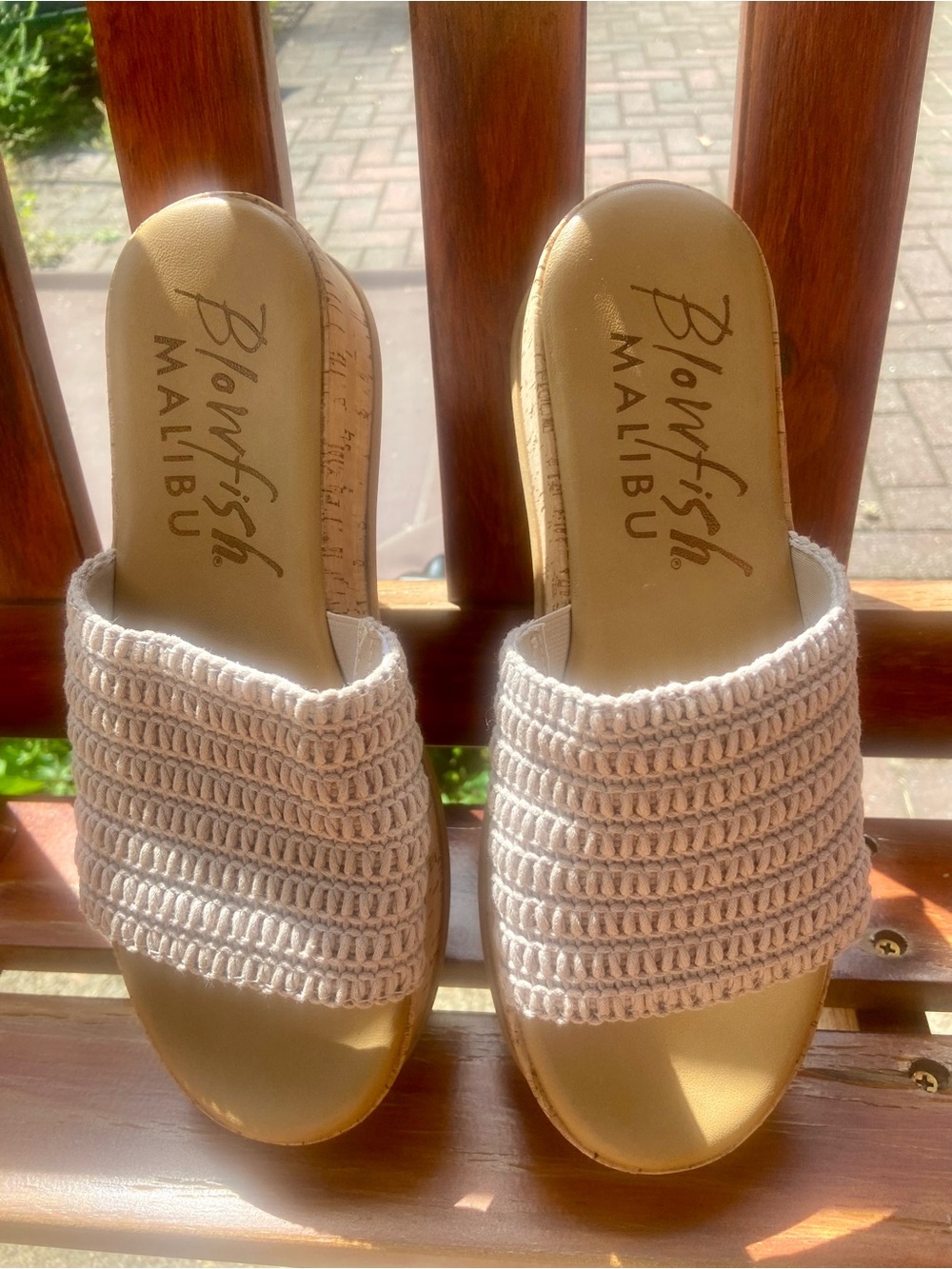 🐡👡🏖️Blowfish Malibu “Maracelia” Woven Cork Platform Slides SIZE 8🌞👡🐡 - Picture 6 of 9